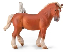 Draft Horse with Cat