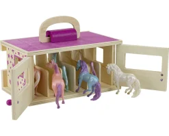 Unicorn Magic Wood Carry Stable with 6 Unicorns