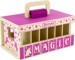 Unicorn Magic Wood Carry Stable with 6 Unicorns
